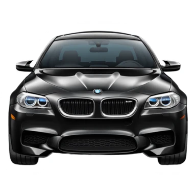 Bmw m5 black with lights sticker