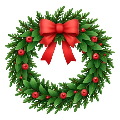 Christmas fir wreath sticker