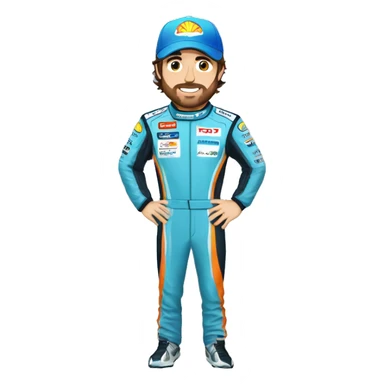 Fernando Alonso vestido con el uniforme de Aston Martin sticker