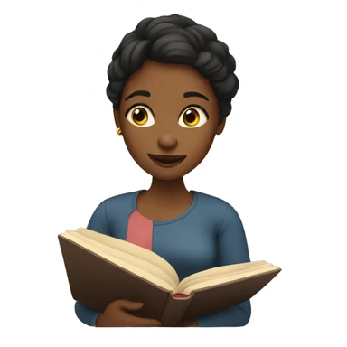 woman reading a book  sticker