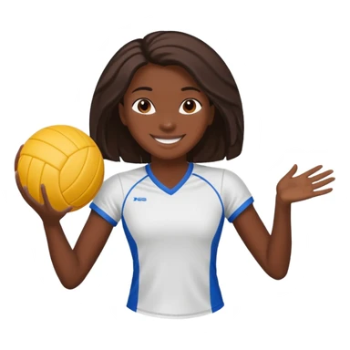 una chica morena jugando voleibol sticker