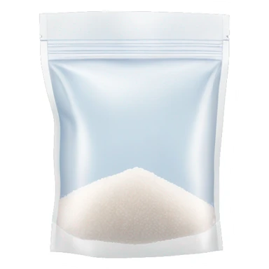 Thin Ziplock bag with white salt sticker