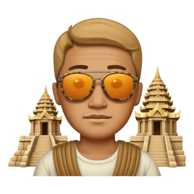 thailand ancient man with sunglasses sticker