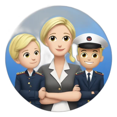 Marine Le Pen a un enfant avec Macron sticker