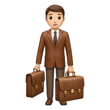 hombre elegante con maletin sticker