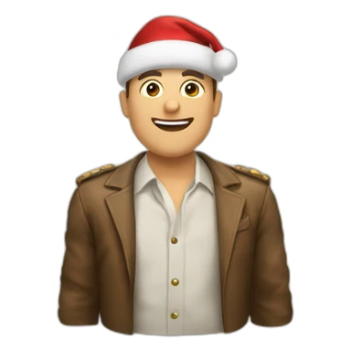 Sapins de Noël porter par le père Noël sticker