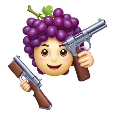 Grape with guns  sticker