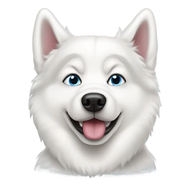 white husky dog with 2 different coloured eyes  sticker