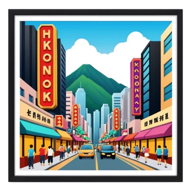 Hongkong Hollywood Street sticker