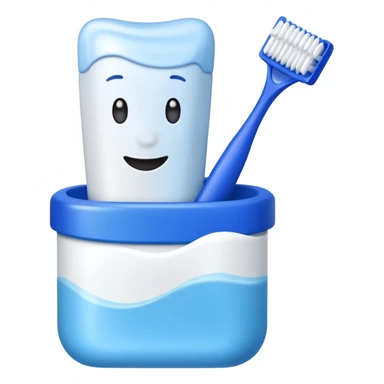 toothpaste and toothbrush sticker