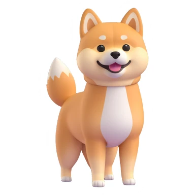shiba inu standing happy, it sticker