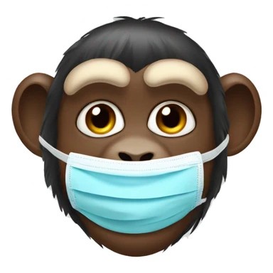 MONKEY SICKWITH FACE MASK sticker