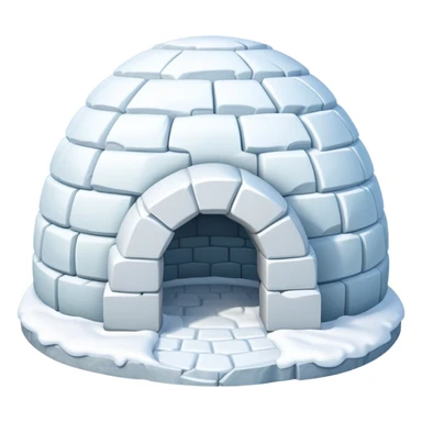 Igloo with curved entrance sticker