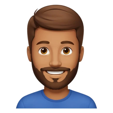 27 year old man, brown hair, beard sticker