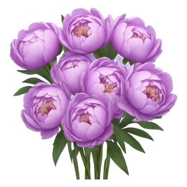 little purple Peonies in bouquet  sticker