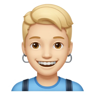 Smiling with braces sticker