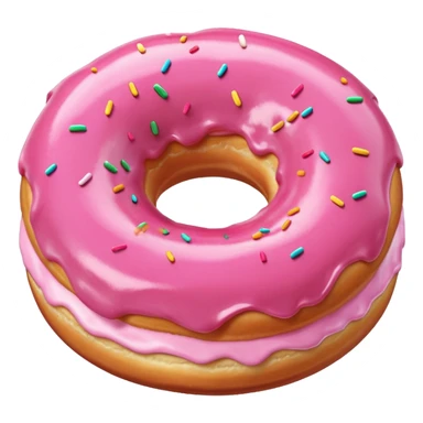 donut rosa liso sem granulado sticker