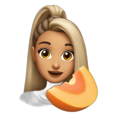 ariana grande eating a big cantaloupe sticker