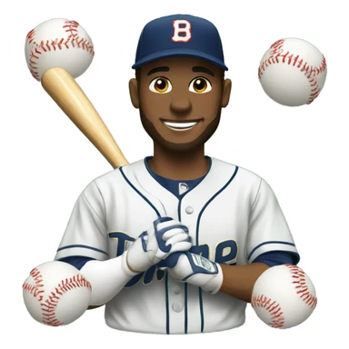 Trading card of a Baseball Player sticker