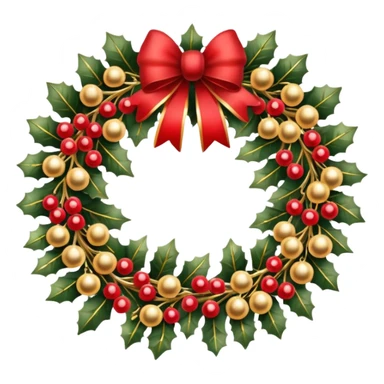 Luxary Christmas wreath with gold

 sticker