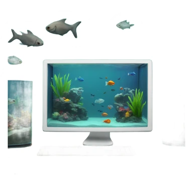  aquarium in a computer sticker