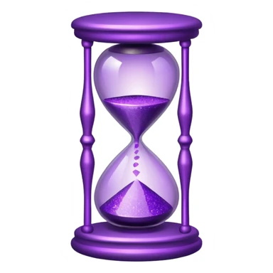 glitter purple hourglass sticker