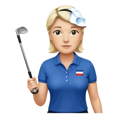 Marine Le Pen qui fait du golf  sticker