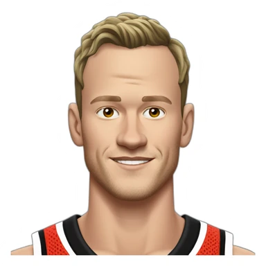 Jonathan Toews as a rainbow beach bum sticker