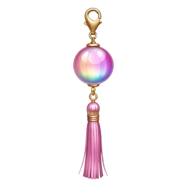pink ade tassel pendant sticker