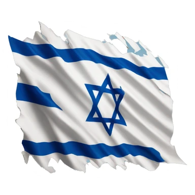 Israel flag ripped sticker