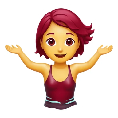 swimming in a wine sticker