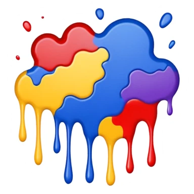 Make a painting which is splattered paint sticker