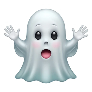 surprised ghost sticker