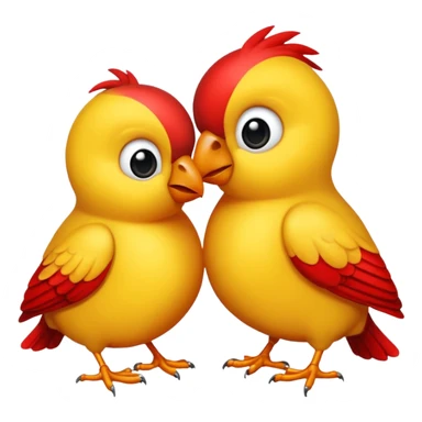 crea dos agapornis dándose un beso sticker