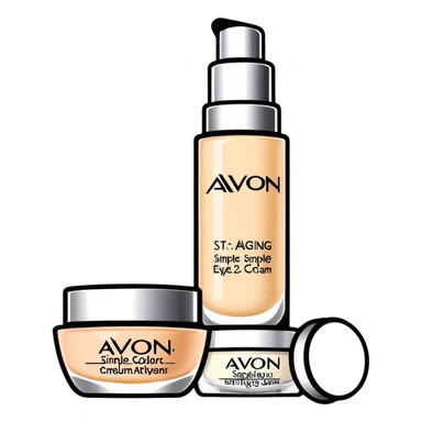 AVON anti-aging serum, eye cream, and night cream sticker