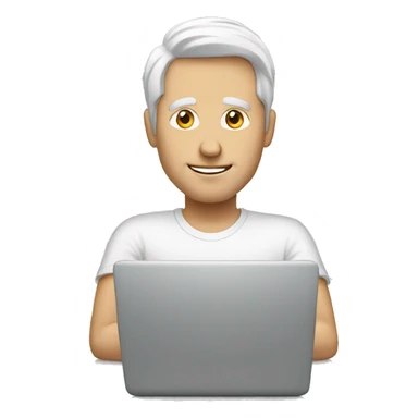 white men with loptop sticker