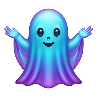 glitter purple and cian ghost glory sticker