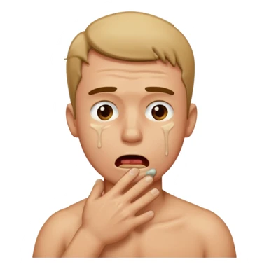 A man choking himself sticker