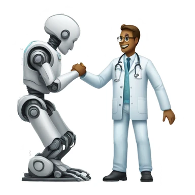 handshake-doctor-with-robot sticker