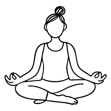 person doing yoga sticker