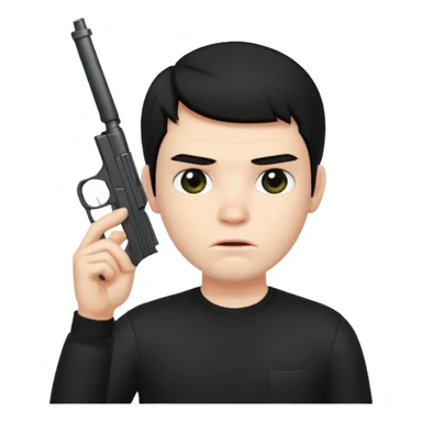 bufo with a gun to his head cause he wants to end it all sticker