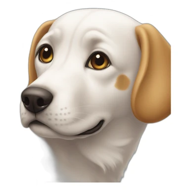 Chien sur un chat sticker