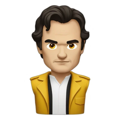 tarantino quentin portrait, front view sticker