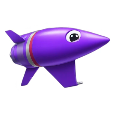 purple pepe flying rocket sticker