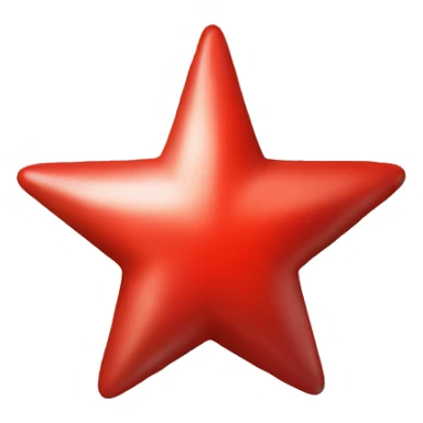 one plain bright red star sticker