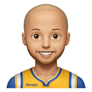 Stephen Curry bald without beard sticker