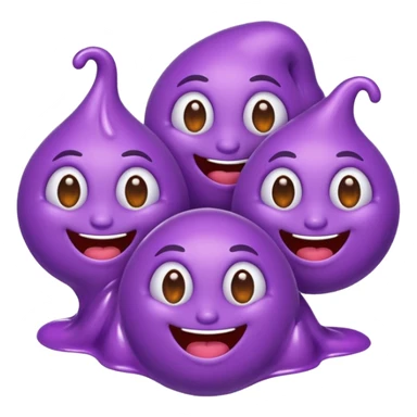 Army of purple goo faces  sticker