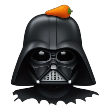 dark vador with a carot sticker