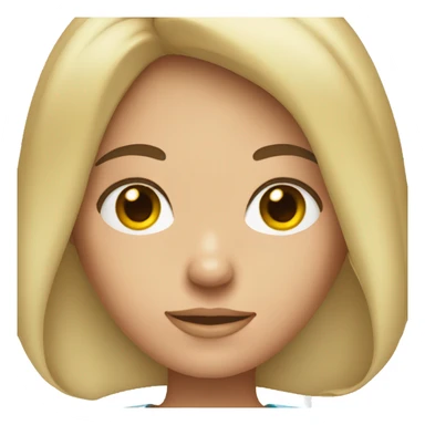 HUGE forhead girl with brunette hair sticker