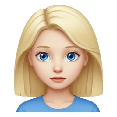 A ugly girl with a blonde hair sticker